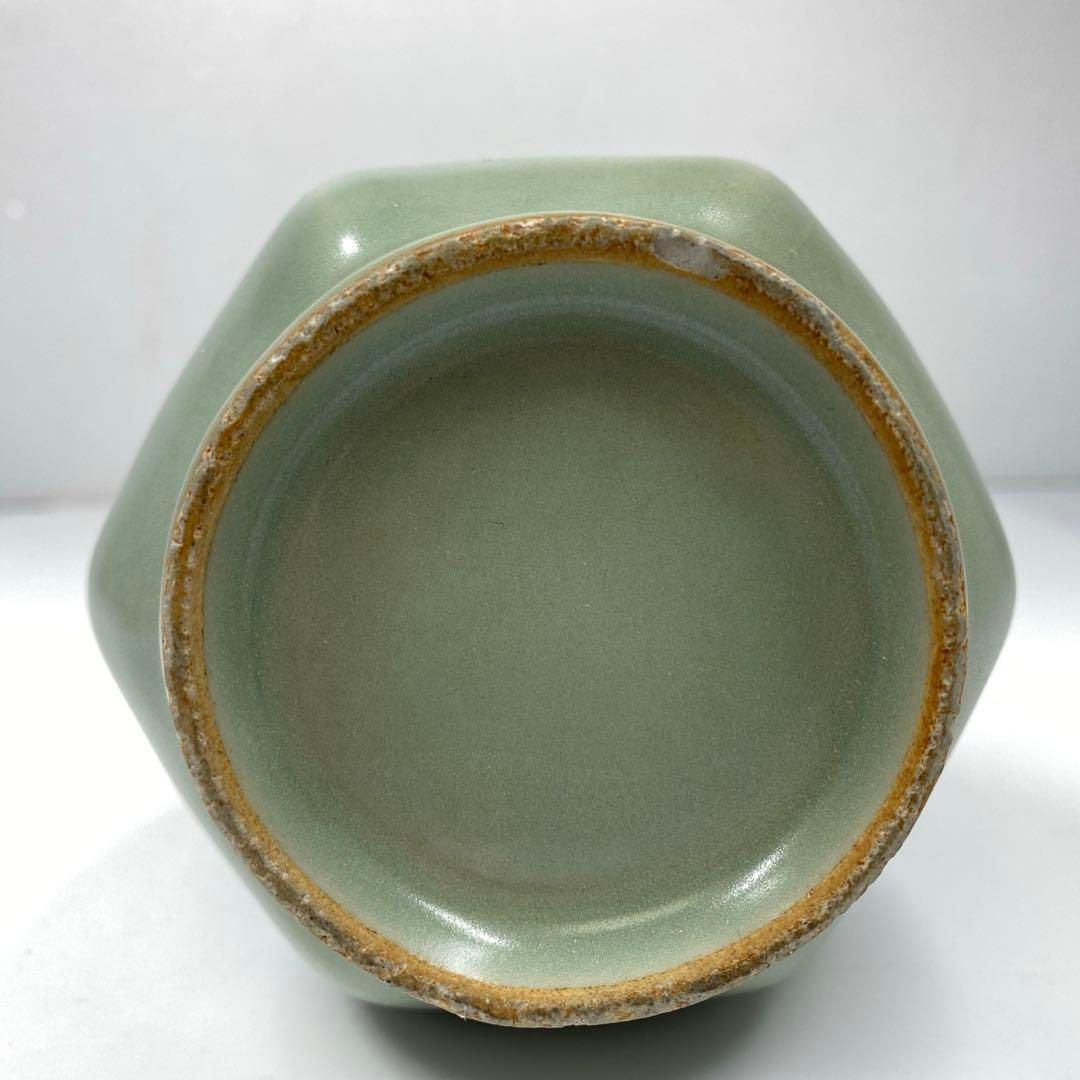 中国美術 青磁花瓶 高さ18.4㎝ タエサカ 東な6-1229① - メルカリ