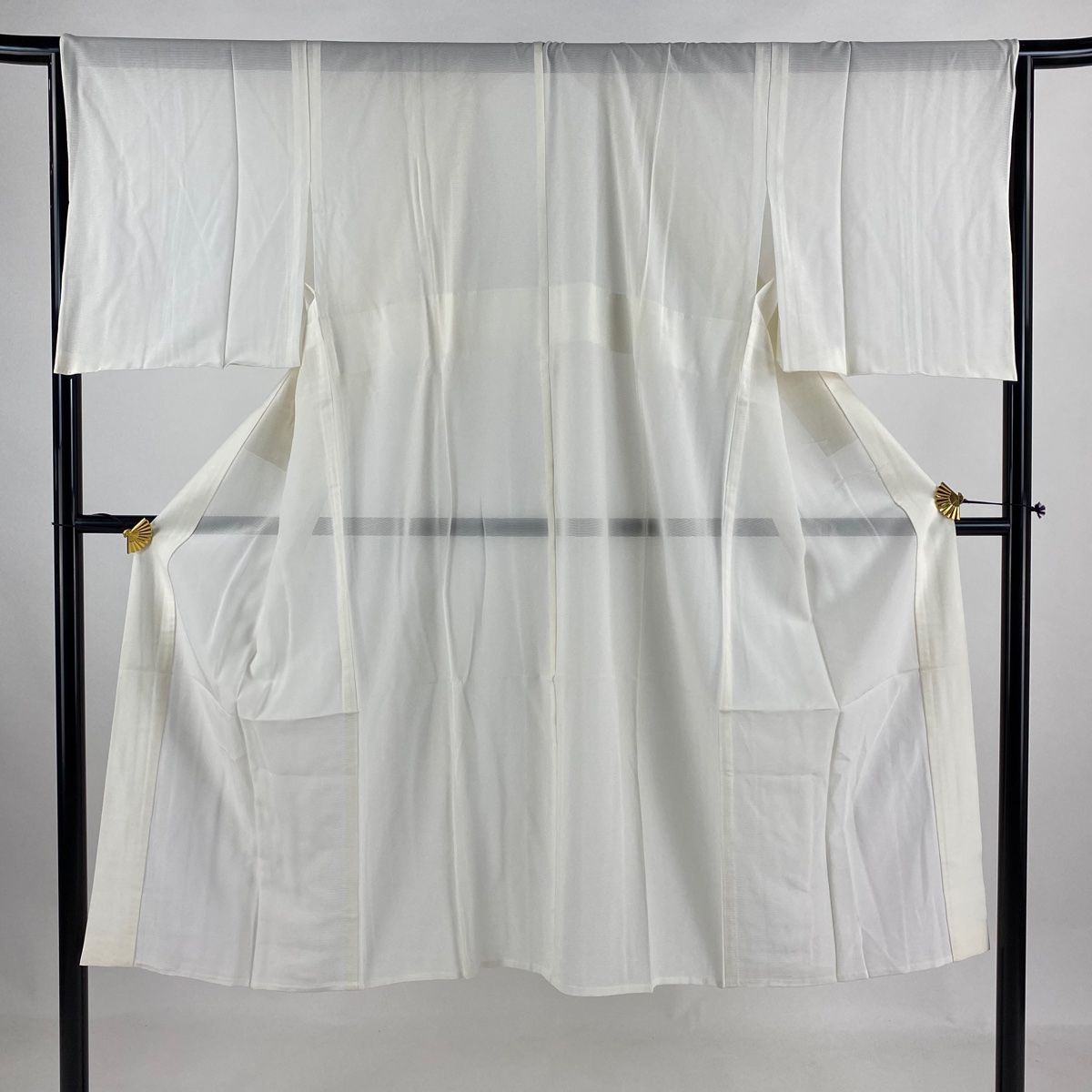 長襦袢 身丈131.5cm 裄丈65cm M 夏物 クリーム 正絹 秀品