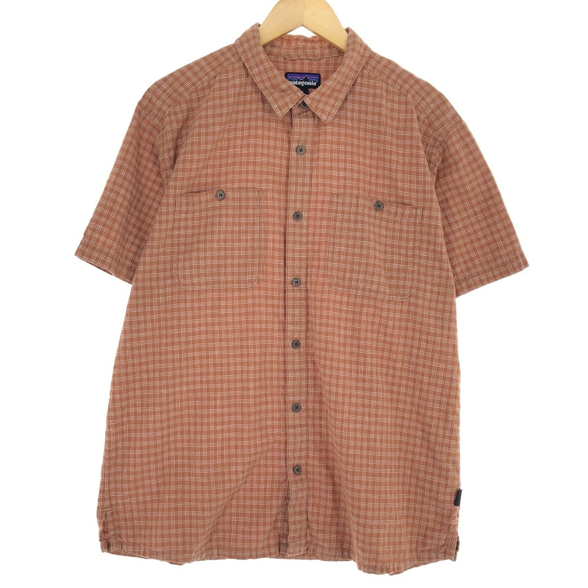 古着 パタゴニア Patagonia 53139SP21 チェック柄 半袖 ヘンプ