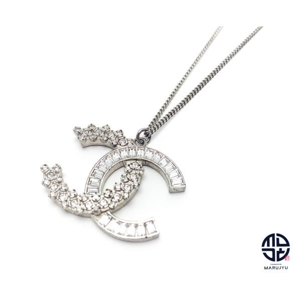 CHANEL シャネル シルバーカラー ココマーク ラインストーン 大ぶり  