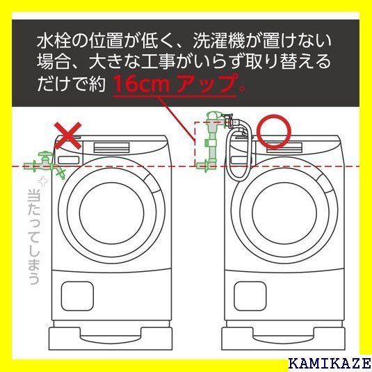 ☆便利 SANEI ミニセラ洗濯機用水栓 水モレ防止機能 ドラム式向け