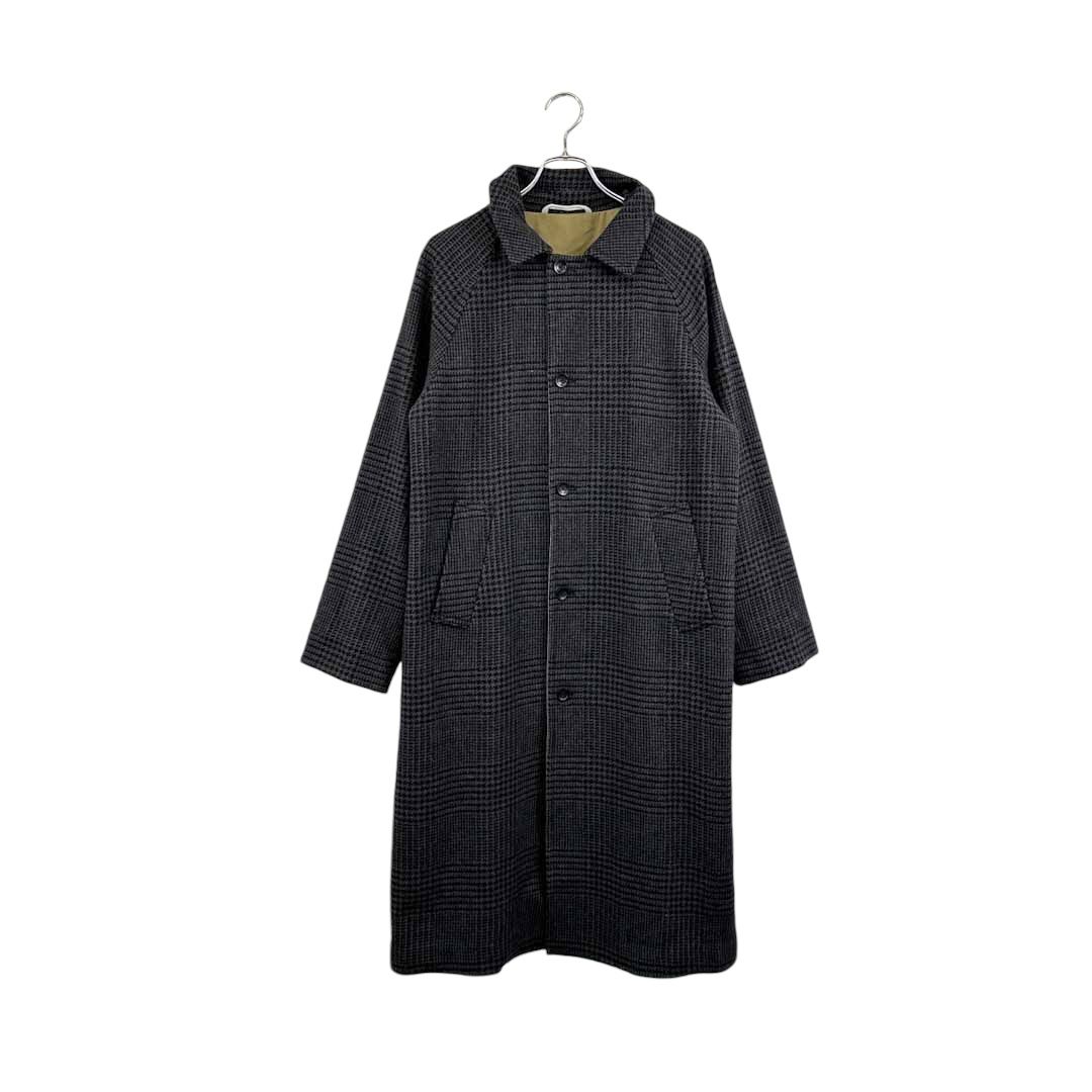 seven by seven 裏地チェックステンカラーコート 黒/OW223 【公式通販】