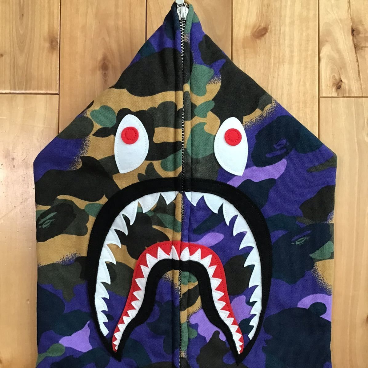☆2XL☆ HERON PRESTON × BAPE camo シャーク パーカー shark full zip