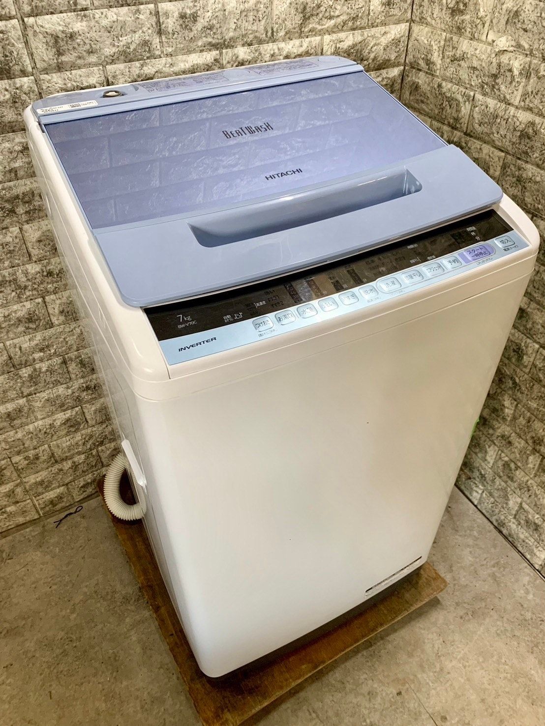 美品】大阪送料無料☆3か月保障付き☆洗濯機☆2019年☆日立☆7.0kg☆BW  