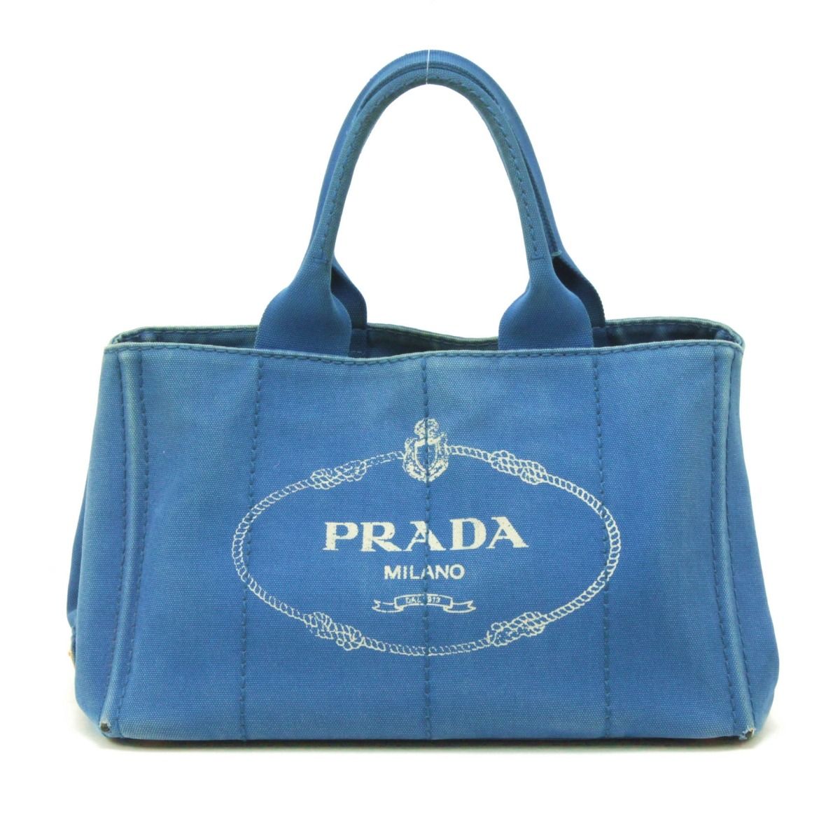 PRADA カナパ M ✨美品✨】 PRADA カナパM 三角ロゴ ハンドバッグ デニム ブラック