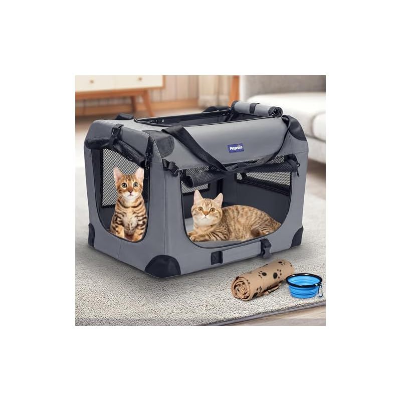 Petprsco犬用キャリーバッグペットキャリー ソフトクレート中小型犬