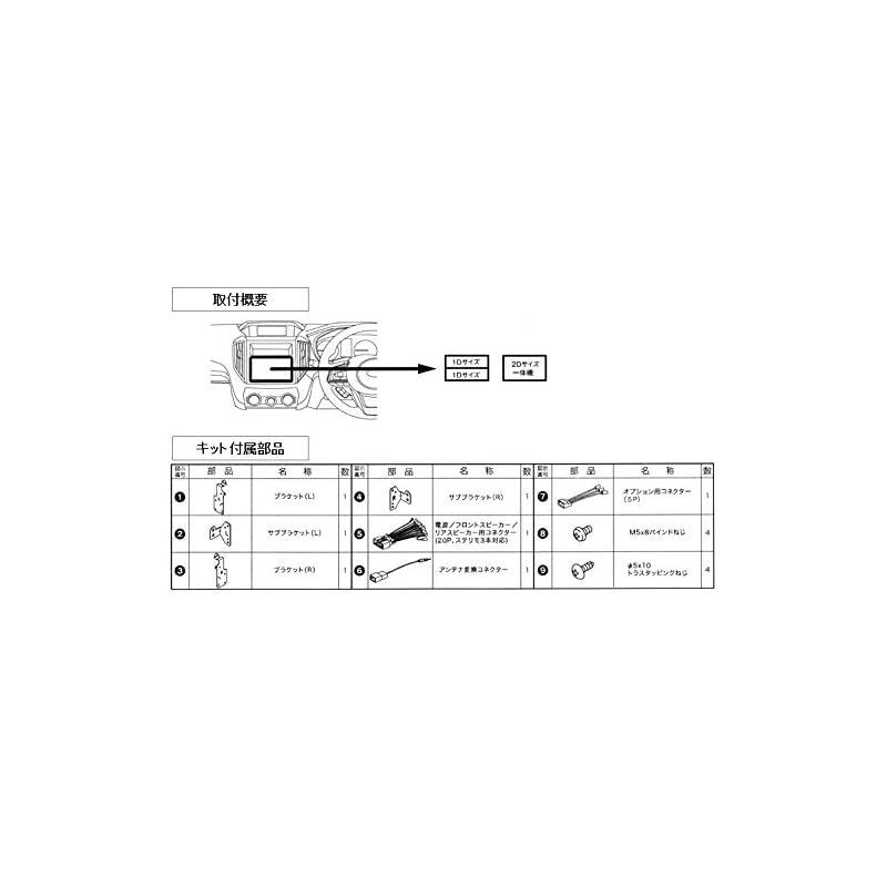 スバル インプレッサ スポーツ/G4用 ナビ・オーディオ取付キット KJ-F72DE 0 - メルカリ