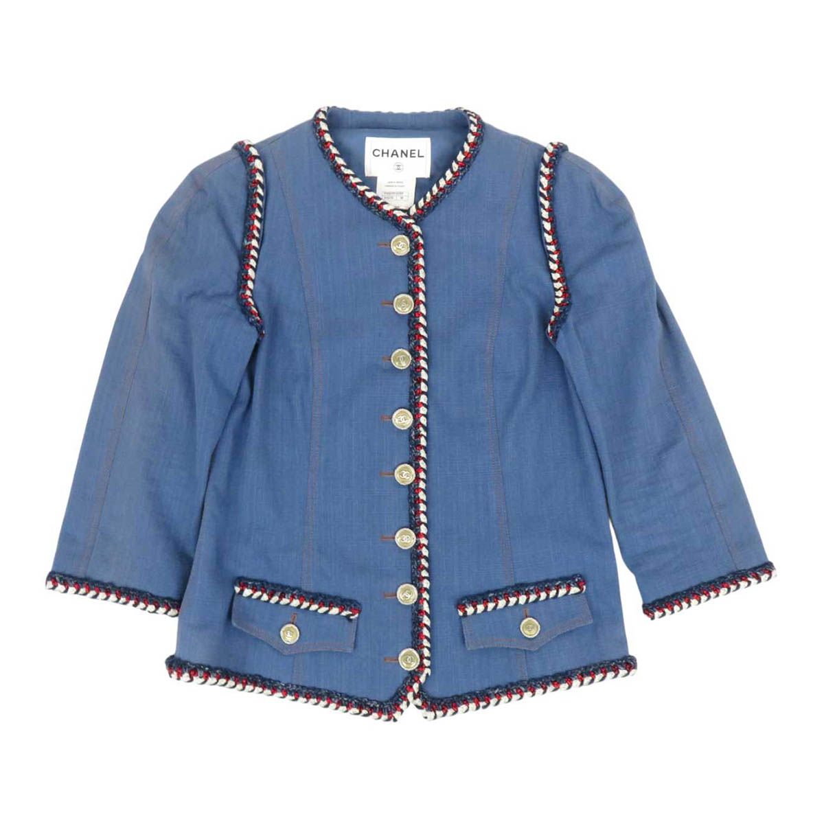 CHANEL ノーカラージャケット レディース シャネル CHANEL ココマーク