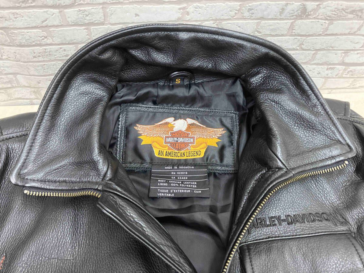 ハーレーダビッドソン シングルライダースジャケット 革ジャン 80s 当時物
