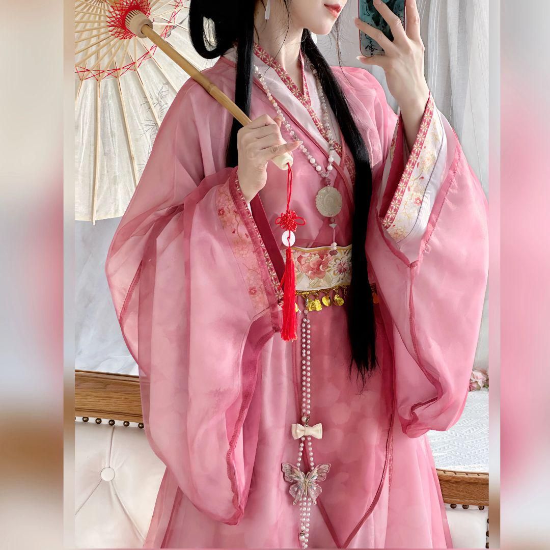 HF-63美しい花刺繍 宮廷風漢服 豪華ドレス コスプレ イベント撮影用衣装 美しい刺繍