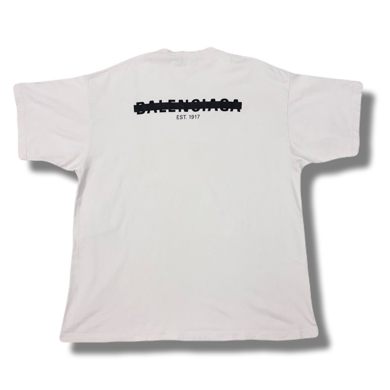 BALENCIAGA / ロゴプリントオーバーサイズTシャツ/2/コットン/ホワイト/694576 TMVJ6 BALENCIAGA バレンシアガ ロゴプリントオーバーサイズTシャツ 694576