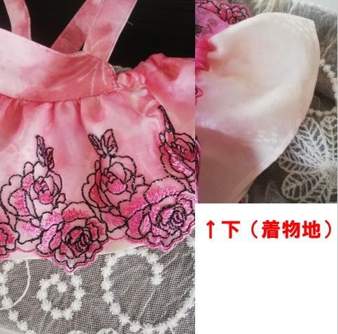 LOVOT ラボット服 ピンク系 薔薇 レース ドレス ハンドメイド
