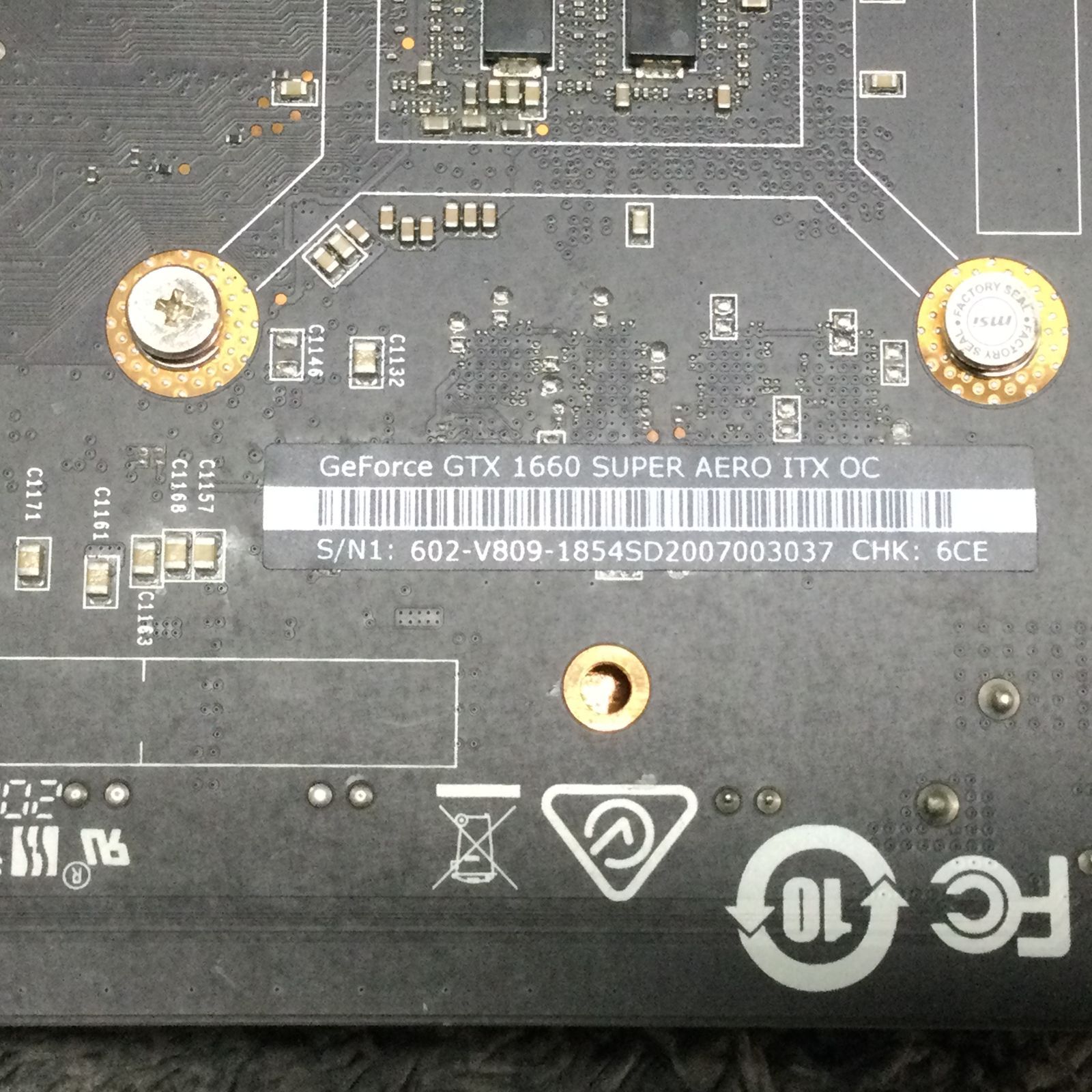  ⑨ msi GeForce GTX 1660 SUPER AERO ITX OC グラフィックボード グラフィックボード グラボ ビデオカード PCパーツ