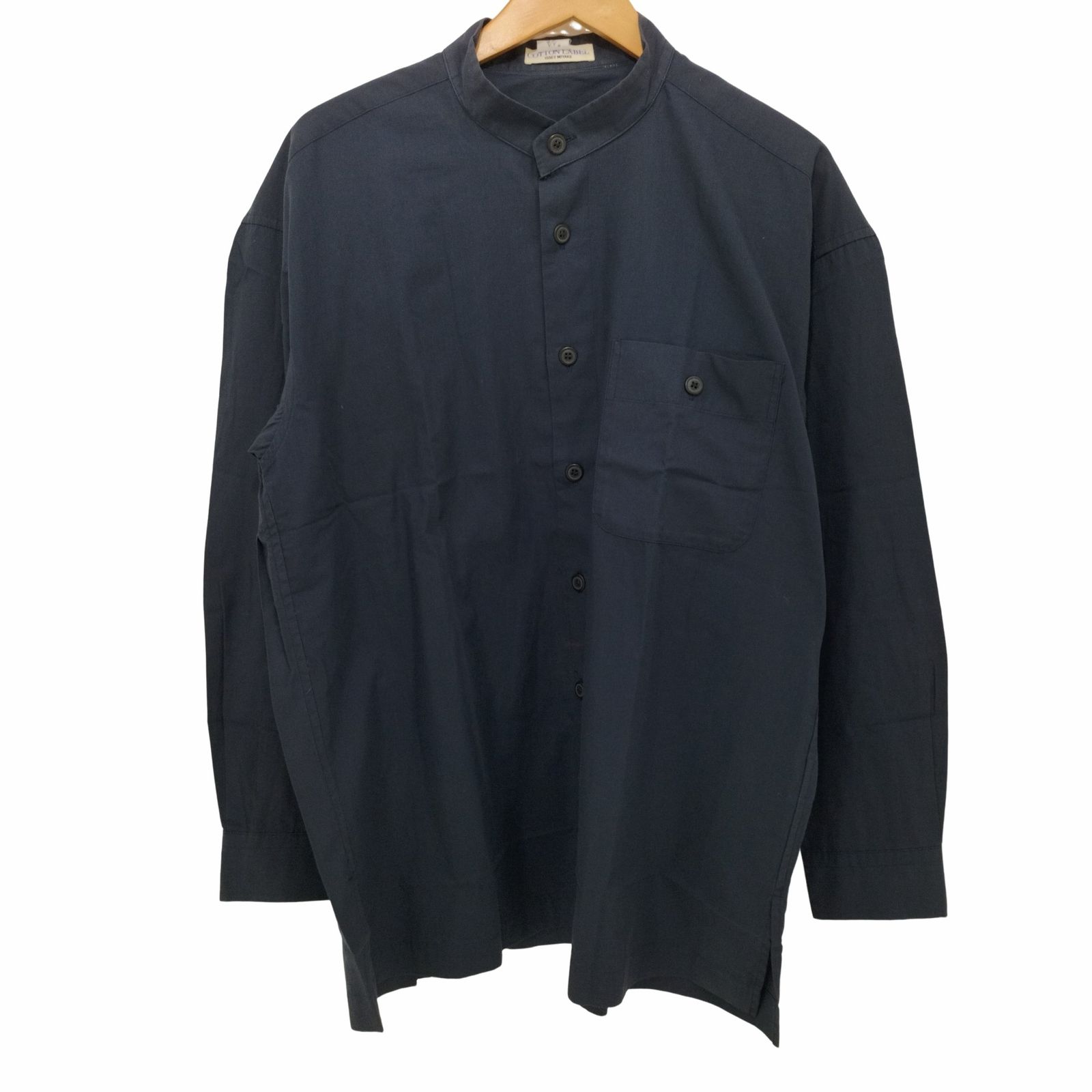 イッセイミヤケ コットンレーベル ISSEY MIYAKE COTTON LABEL 1996SS 香港製 コットンバンドカラーシャツ メンズ JPN：1 