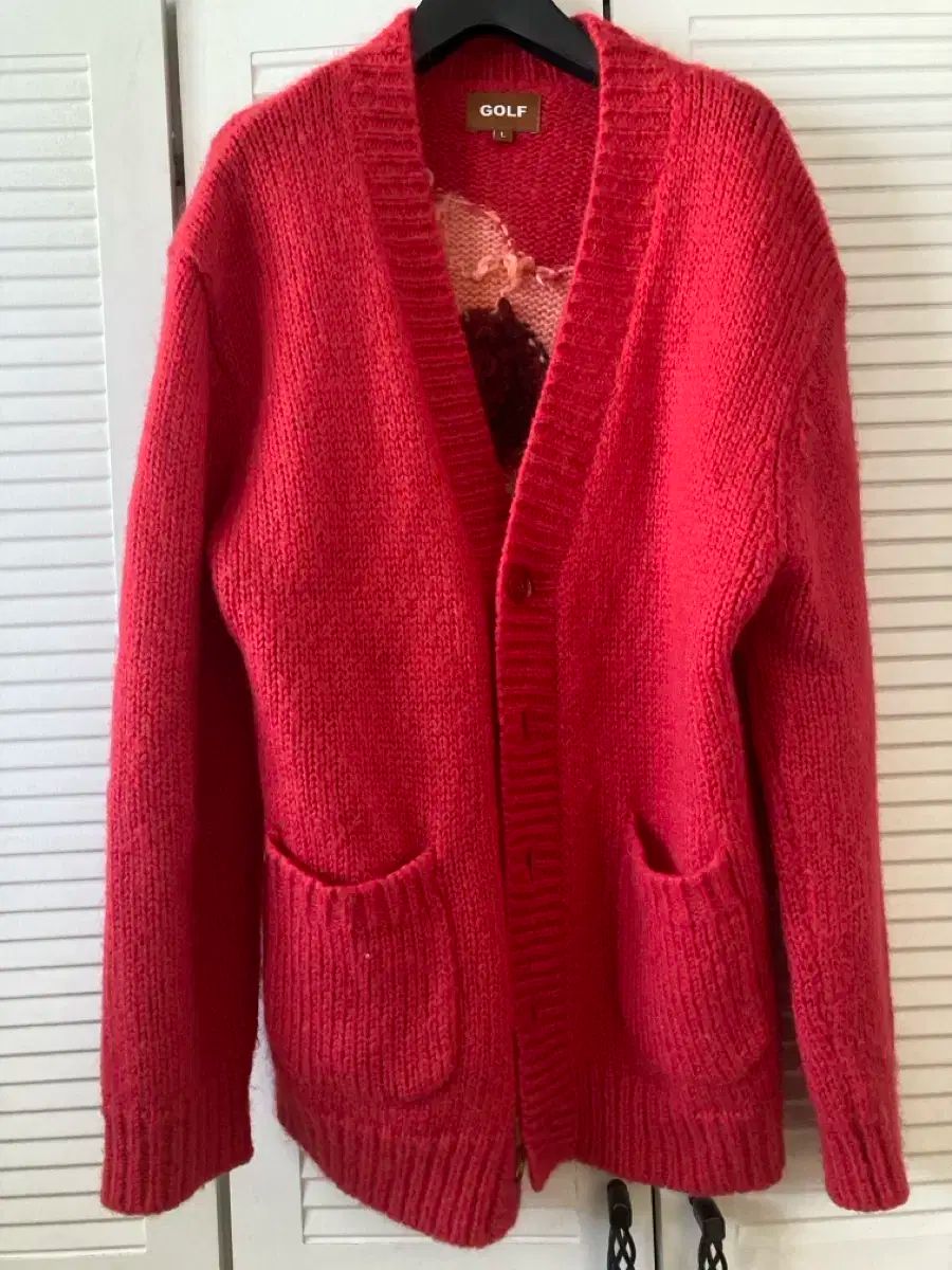 ゴルフ王 ル フルール カーディガン レッド
