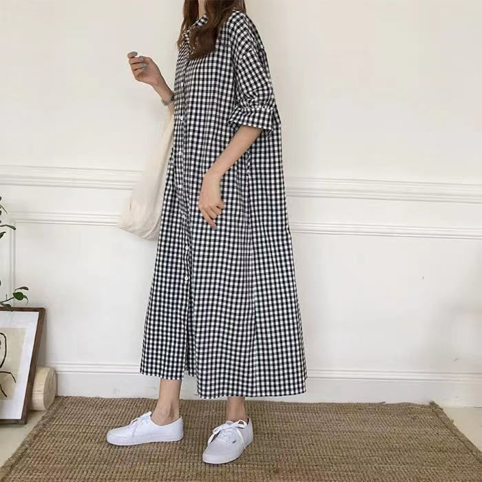 チェック柄 ワンピース ギンガムチェック ロングシャツ 3type チェック柄 ワンピース ギンガムチェック ロングシャツ 3type