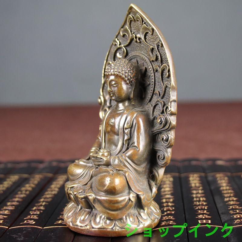 KA　唐　金銅仏　金銅釈迦様像　唐物　仏教用品　仏像　唐物　旧家蔵出し 如来仏様 仏像 置物 KA 唐 金銅仏 金銅釈迦様像 唐物 仏教