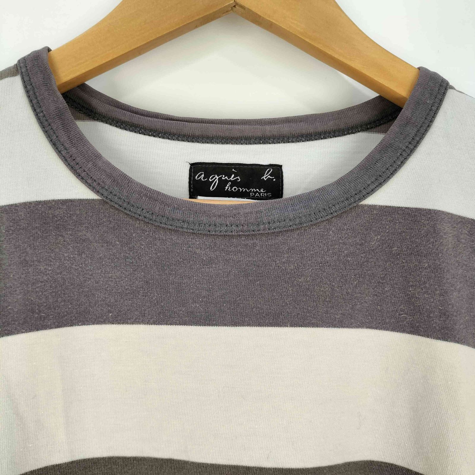 アニエスベーオム Agnes b.homme 90s マルチボーダー クルーネックT 
