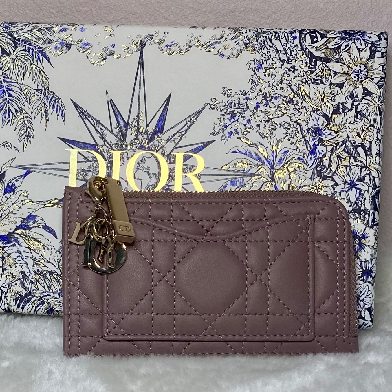 レディ ディオール LADY DIOR コンパクト ジップ カードホルダー 