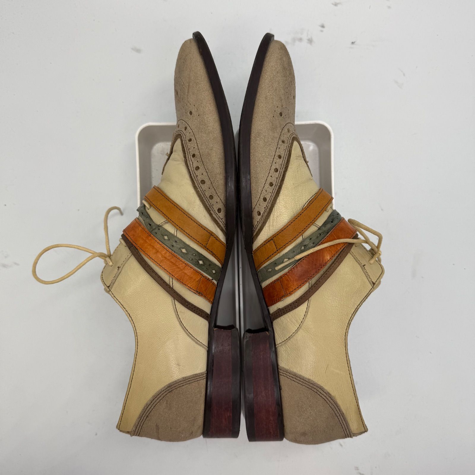 alfredo BANNISTER y2k strap leather shoes w tip 41 アルフレッド