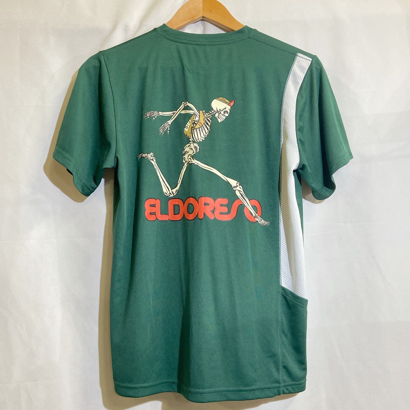 エルドレッソ　eldoreso  ボーンマン　Tシャツ　Sサイズ ELDORESO エルドレッソ Tシャツ Sサイズ ポリエステル グリーン