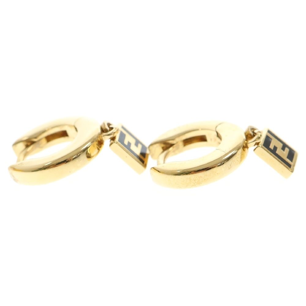 FENDI フェンディ フォーエバー FFロゴ フープ ピアス メタル ゴールド