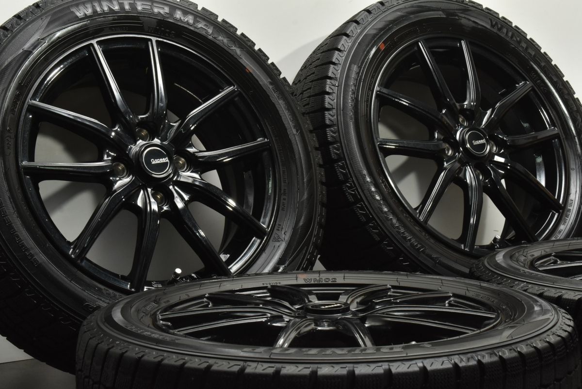 程度良好品 G-SPEED G-02 15in 5.5J 50 PCD100 ダンロップ ウィンターマックス WM02 185|60R15 フィールダー アクア ヤリス フィット