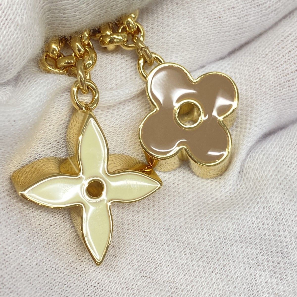 5he5765】ルイヴィトン キーホルダー チェーンフルールドゥモノグラム  