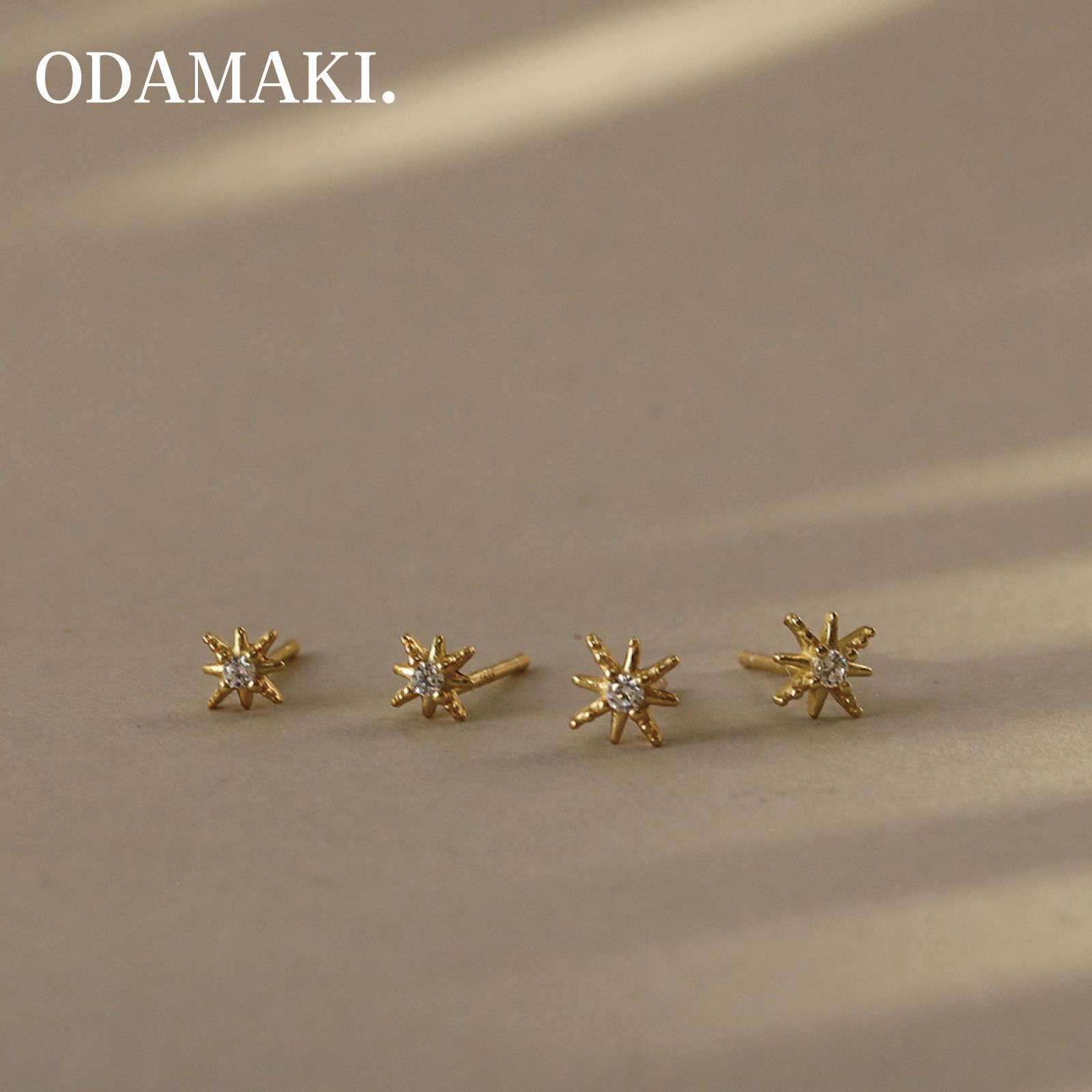 ジュエリーマキ ゴールド ストーン フープピアス 紫 純金 K18 ジュエリーマキ ゴールド ストーン フープピアス 紫 純金 K18