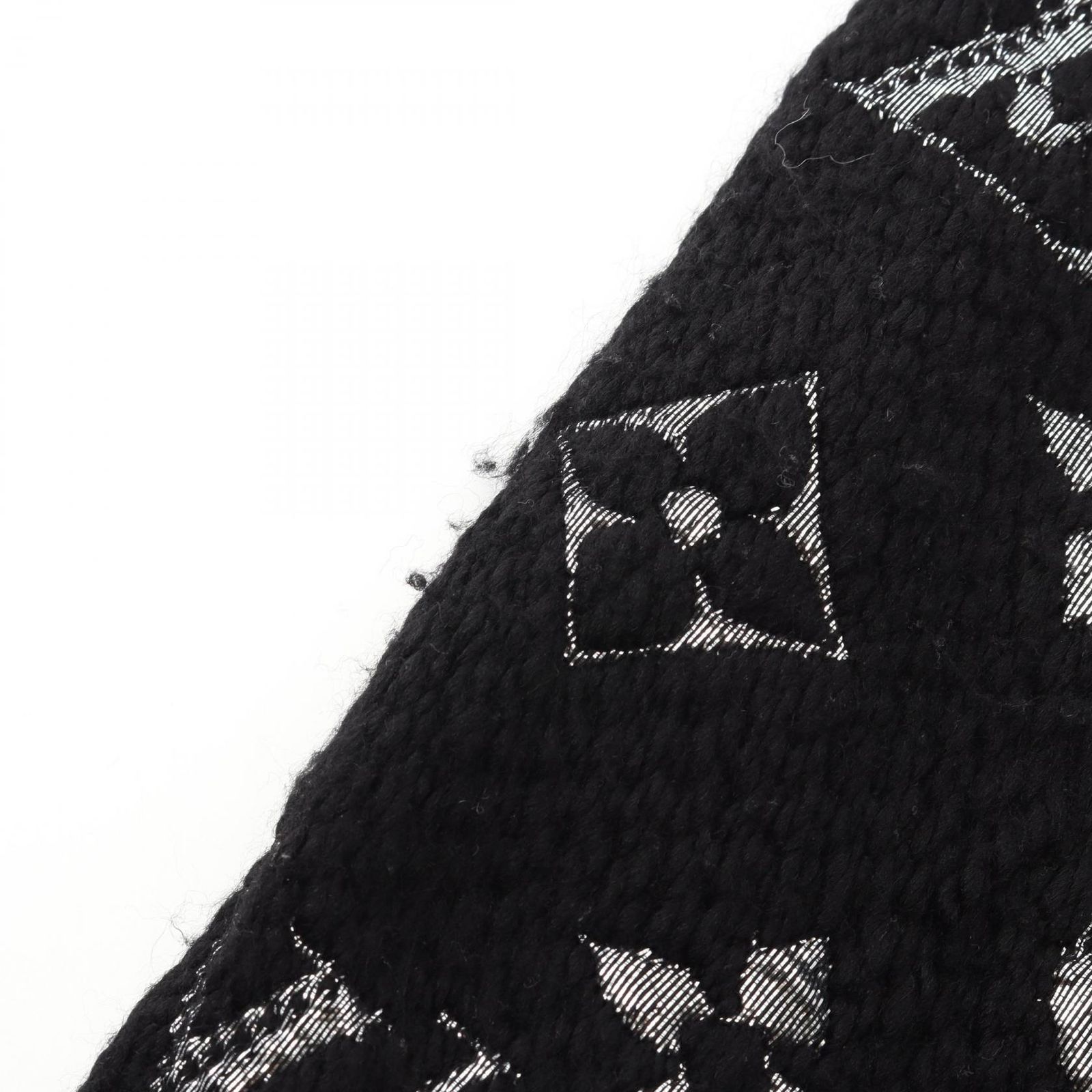 超美品LOUIS VUITTON マフラー 黒・銀 M75833 Amazon | (ルイヴィトン) LOUIS VUITTON M75833 マフラー LV