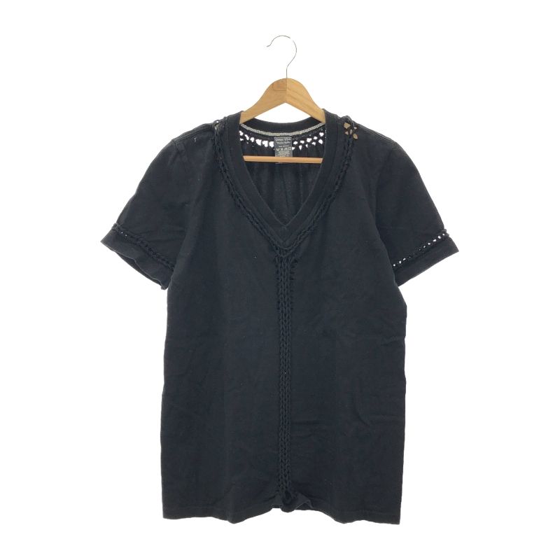 【中古】NUMBER(N)INE 半袖Tee サイズ3 黒 編み込み ナンバーナイン[91]