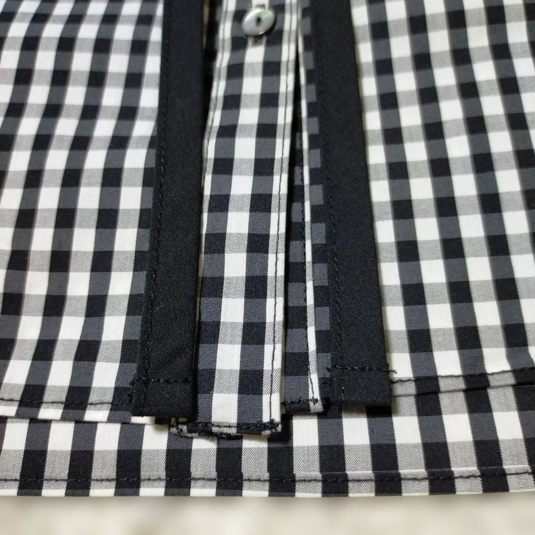 ギンガムチェック黒 リボン付き