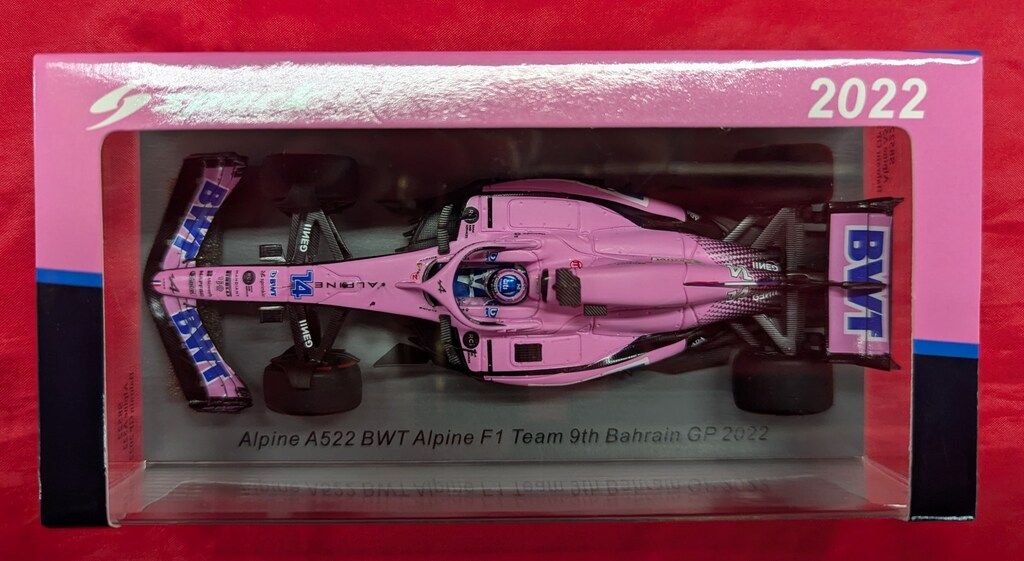 Spark model 1/43 Alpine A522 No.14 BWT Alpine F1 Team 9th Bahrain