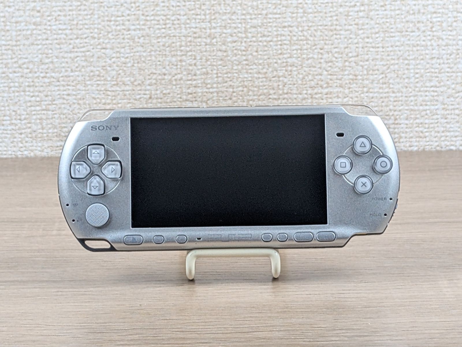 動作良好 上位モデル SONY PlayStation ポータブル PSP-3000 ミスティックシルバー すぐ遊べるフルセット 充電器 メモリカード 携帯ゲーム機