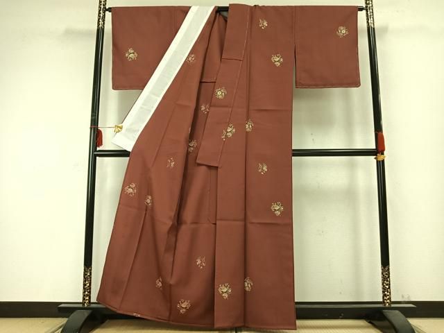 草花文 洗える着物