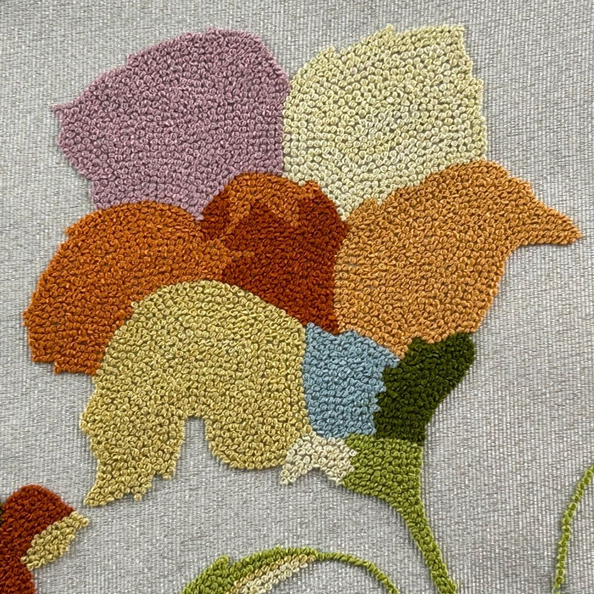 花柄刺繍 袋帯 クリーム色 夏物 花柄刺繍 袋帯 - メルカリ
