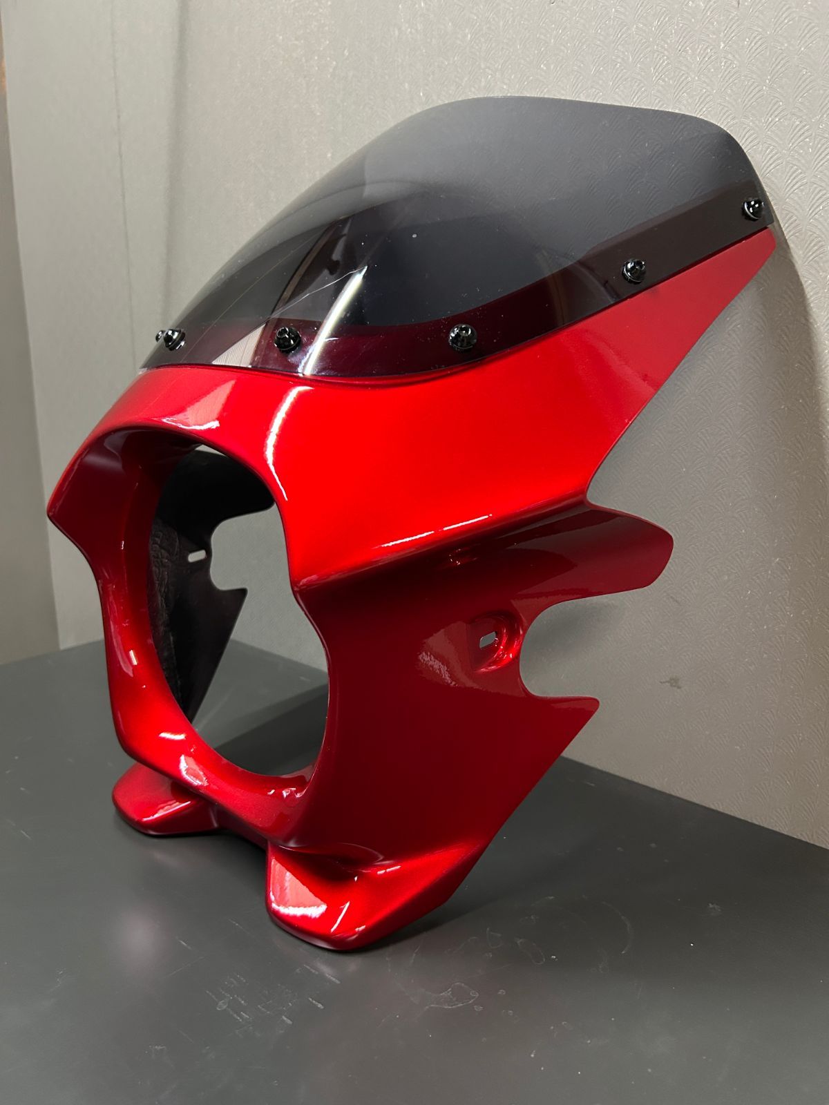 Z650RS ビキニカウル キャンディミディアムレッド 純正色 ショートスクリーン スモーク マウントボルト ボルト類一式付属