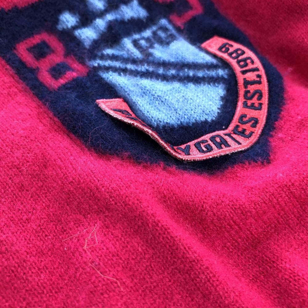 パーリーゲイツ セーター ピンク×ネイビー カシミヤ100％ ニット