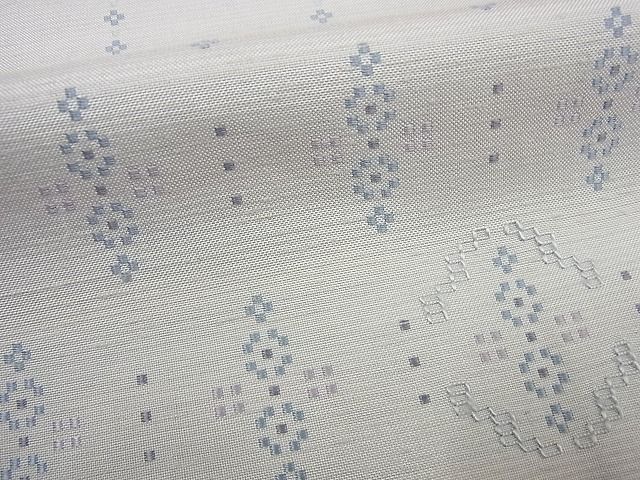 平和屋本店□超希少 本場琉球 読谷山花織 訪問着 紬地 松田洋子作 証紙