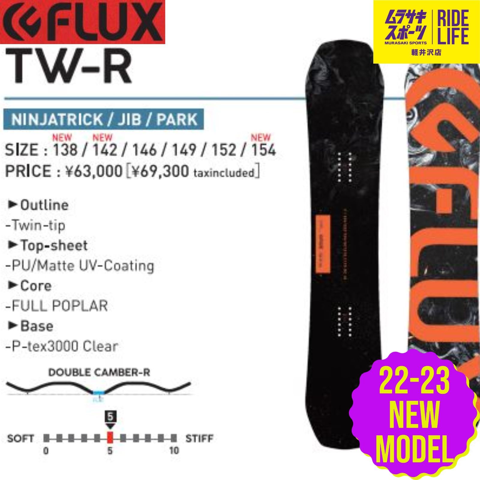 爆安プライス FLUX TW-R フラックス FLUX ダブルキャンバー TW-R