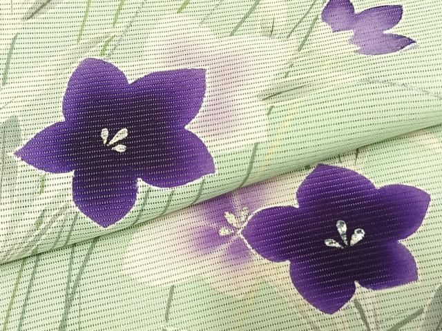 平和屋着物□極上 夏物 訪問着 絽 草花文 練色地 逸品 CYAA3509s5