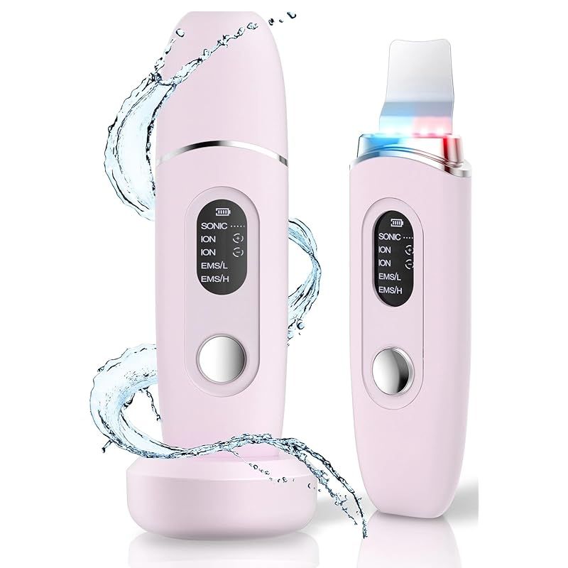 ウォーターピーリング IPX7 防水 ピーリング 1台多役 毛穴ケア 赤青光エステ EMS リフトケア Rojeuvet 小型 超音波 ピーリング イオン 美容グッズ 毛穴洗浄 肌汚れ落ち 美容成分奥まで 自動電源オフ Type-C充電スタンド コンパクト 0