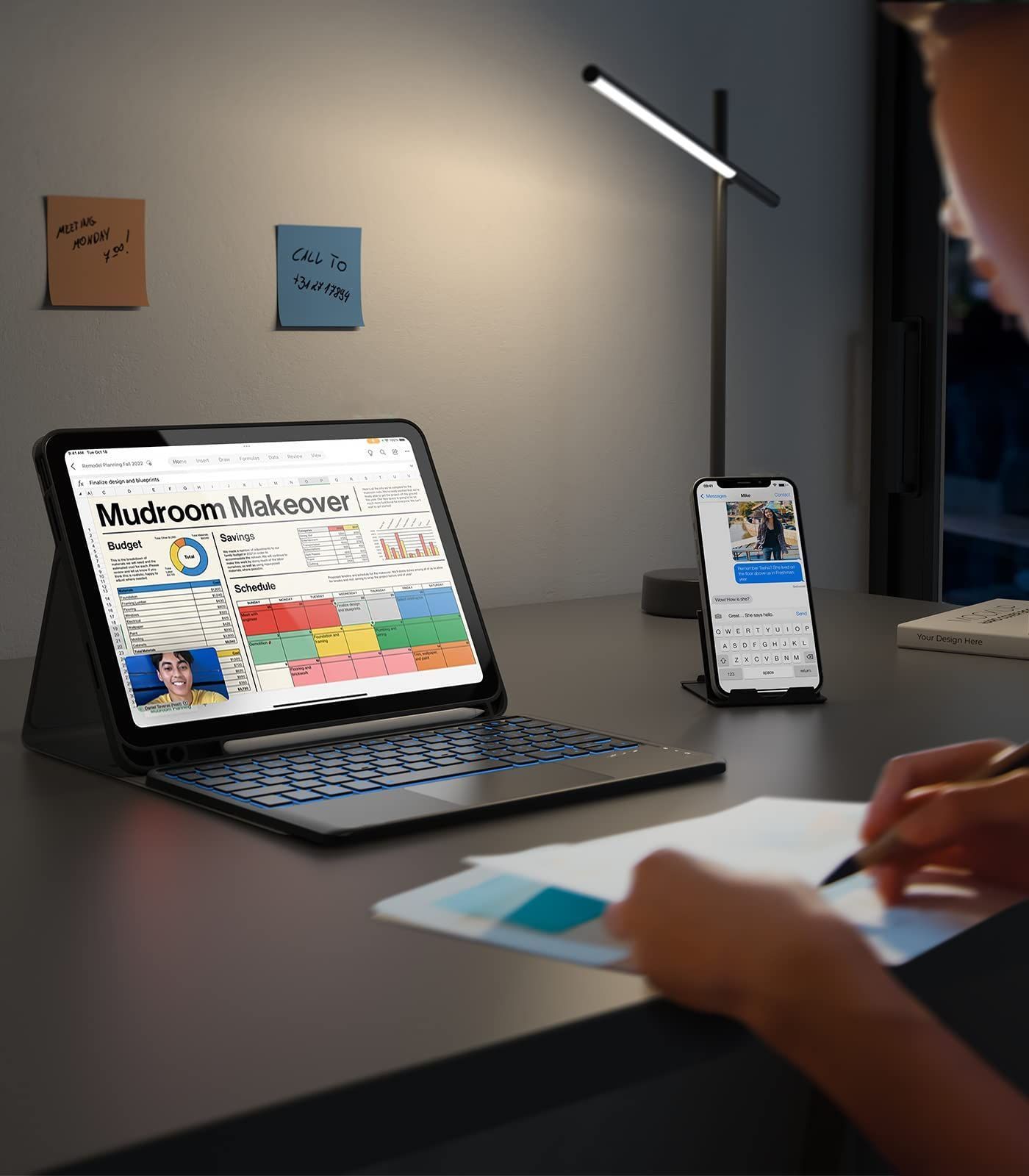新品 [2024年進級版] iPad 第10世代 キーボード ケース 10.9インチ タッチパッド付き 7色バックライト ワイヤレス Bluetooth キーボードカバー 脱着式 多角度調整 耐衝撃 オートスリープ機能付き 薄 キーボード iPad ケース 軽量 キーボード付きケース 第10