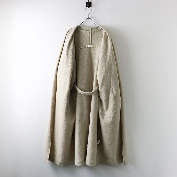 美品 2021AW evam eva エヴァムエヴァ press wool robe coat プレス