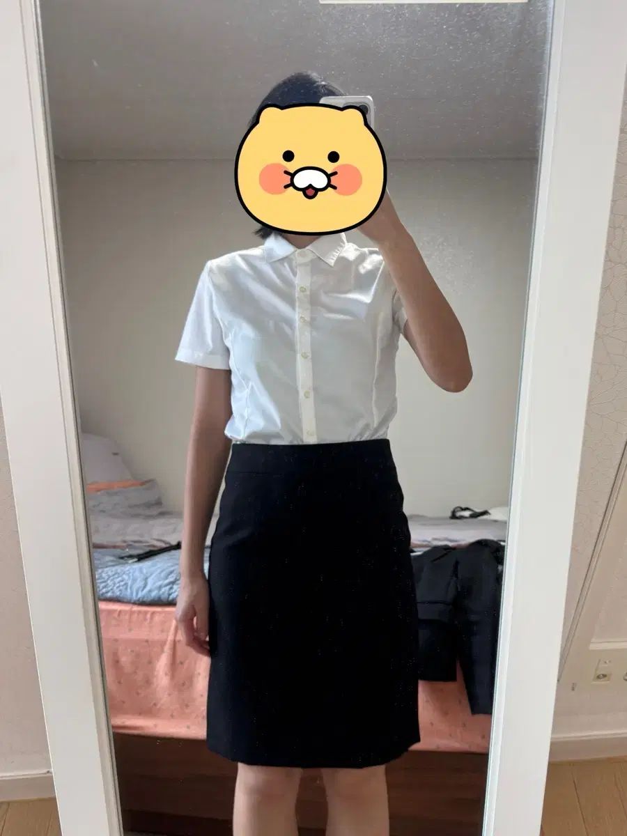 レディース インタビュー スーツ セット シャツ ジャケット スカート 55 サイズ