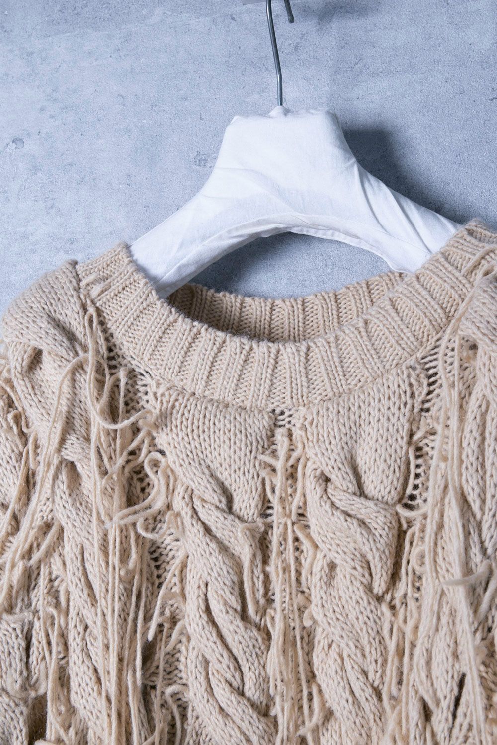 RequaL≡リコール 3D cable fringe knit pullver | www.hurdl.org