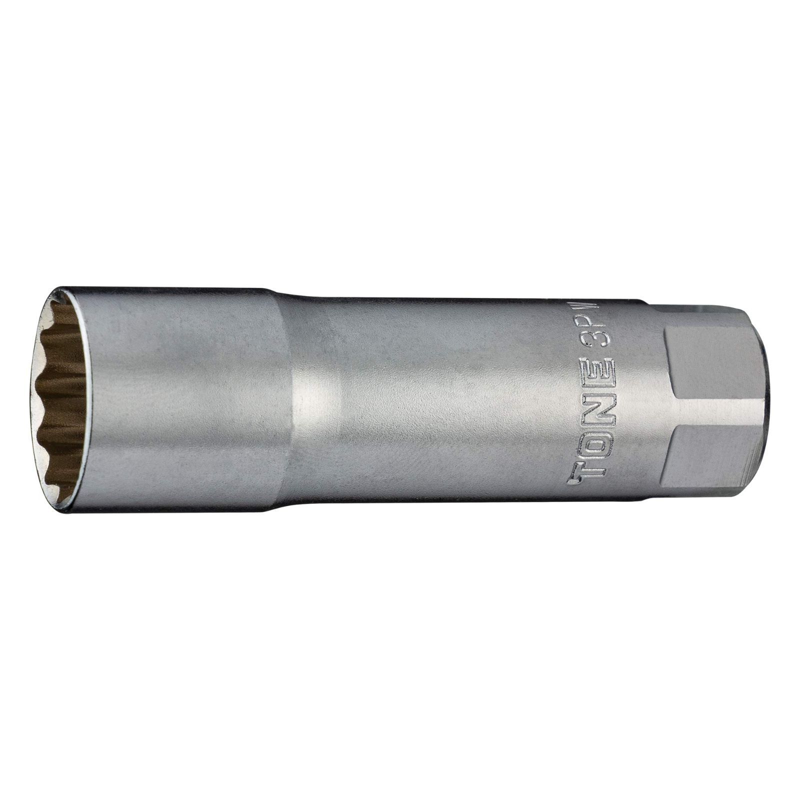 3PW-16S:二面幅:16mm トネ(TONE) プラグソケット(12角・マグネット付) 3PW-16S 差込角9.5mm(3/8＂) 二面幅16mm
