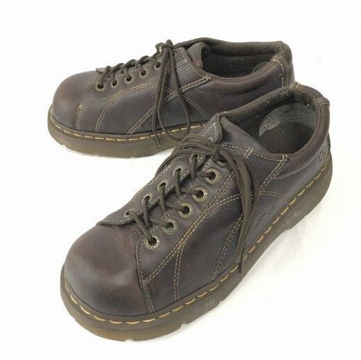 ドクターマーチン バウンシングソール 本革 6ホールローカットブーツ UK7 25.5 暗茶 ◆WB44-15