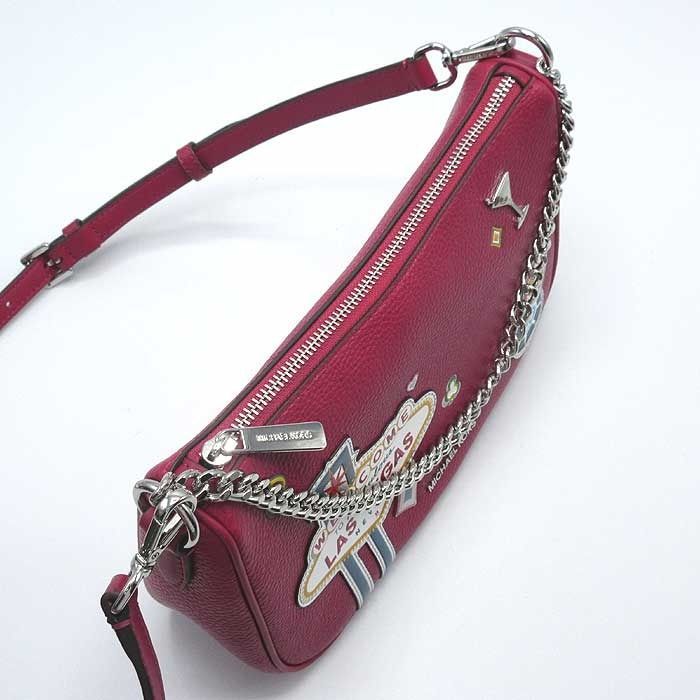 【新品】マイケルコース 35F5S1QC6V バッグ ショルダーバッグ MICHAEL KORS CARMELA メタルロゴ パッチ ミディアム チェーン ポシェット クロスボディ 2WAY 斜め掛け アウトレット レディース 新品】マイケルコース 35F5S1QC6V バッグ ショルダーバッグ MICHAEL