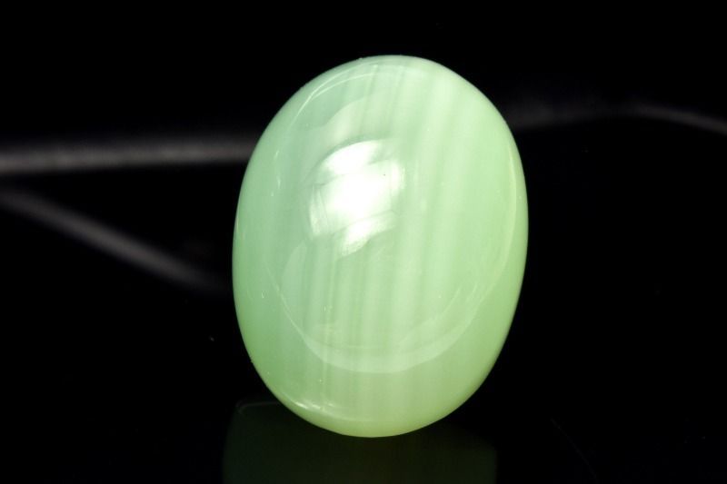 【１点物】透明感上質 サーペンティン(蛇紋石)　25x19mm　オーバル ルース パワーストーン 天然石 _PC4576